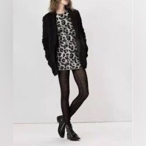 Maje Kapsule Leopard Printed Sweater Dress